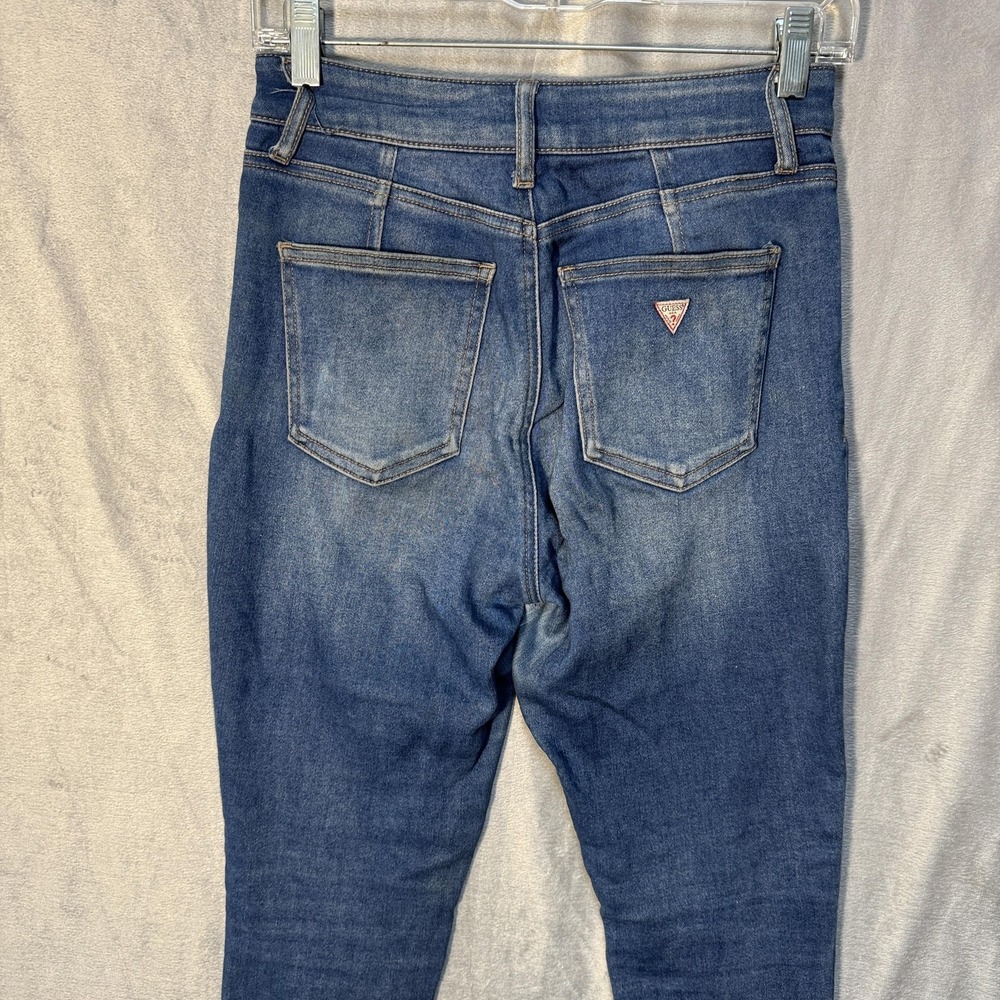 Guess Jeans Womens 27 Medium Wash Skinny High Rise Stretch Denim Pants - Picture 13 of 15